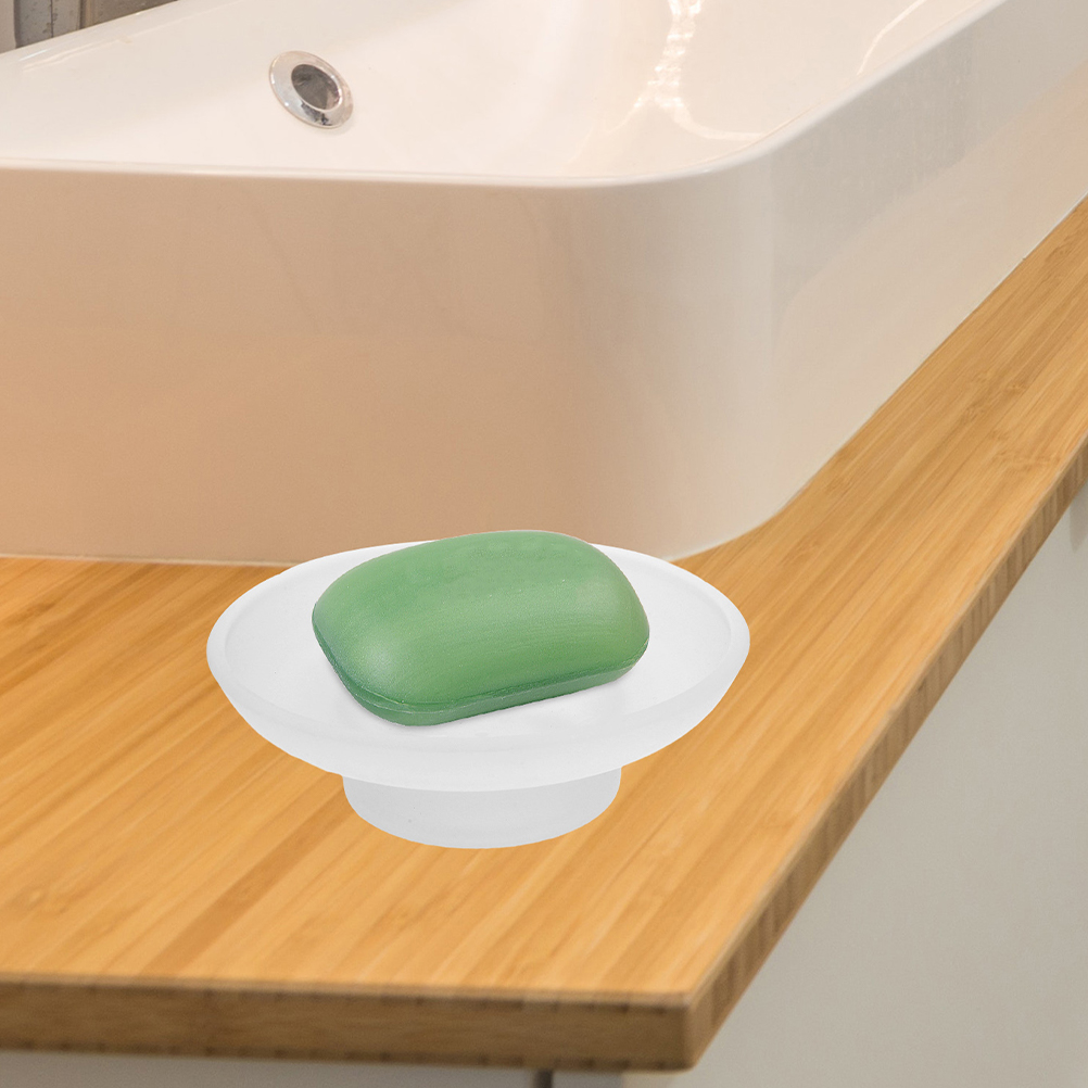 Frosted Glass Soap Dish Round  - Glass Soap Dish reseña y precio