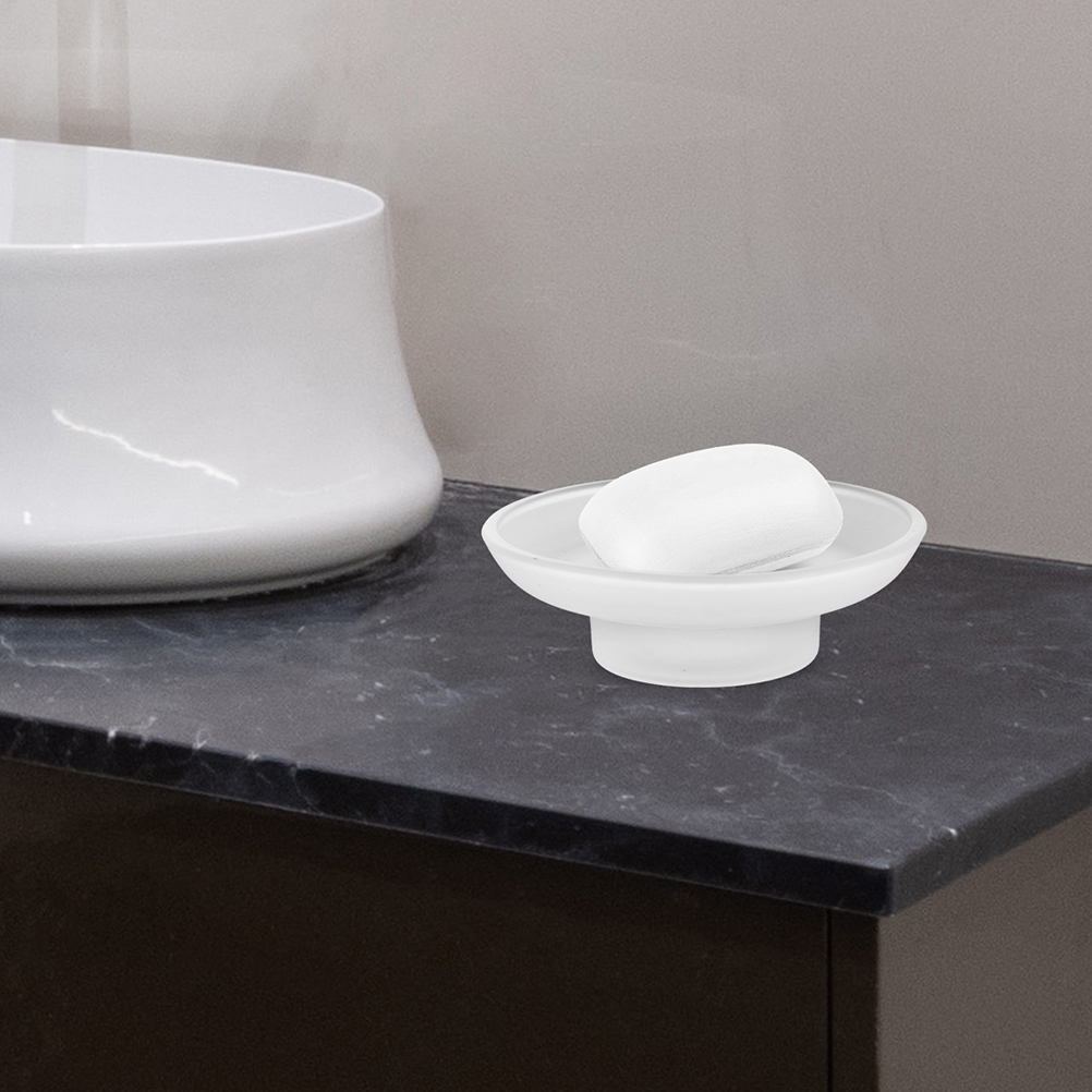 Frosted Glass Soap Dish Round  - Glass Soap Dish reseña y precio