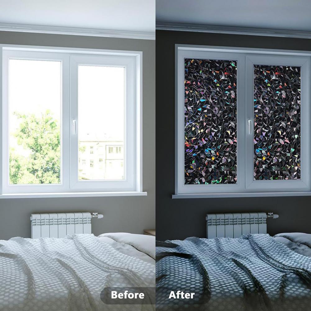 3D Black Rainbow Window Blacko - Home Bathroom Window Tint reseña y precio
