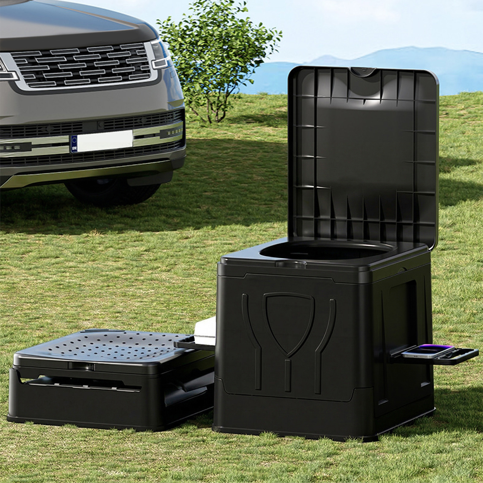 Camping Toilet, Portable Toile - Toilet Paper Holder reseña y precio