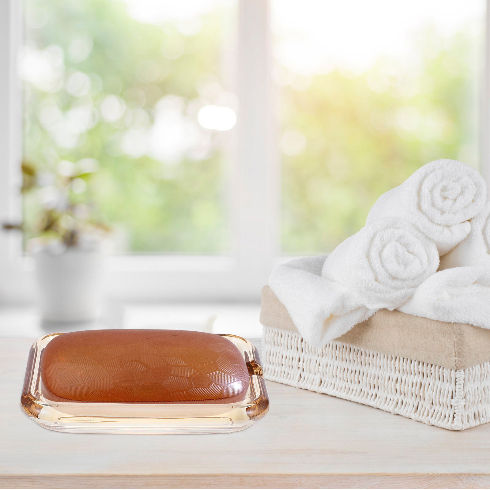 Brown Glass Soap Holder Amber  - Glass Soap Dish reseña y precio