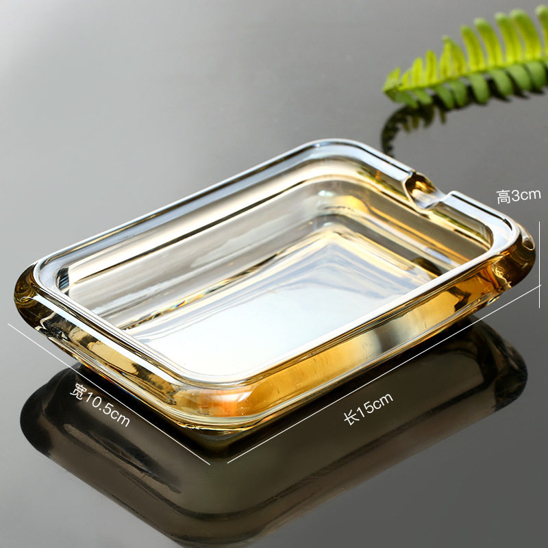 Brown Glass Soap Holder Amber  - Glass Soap Dish reseña y precio