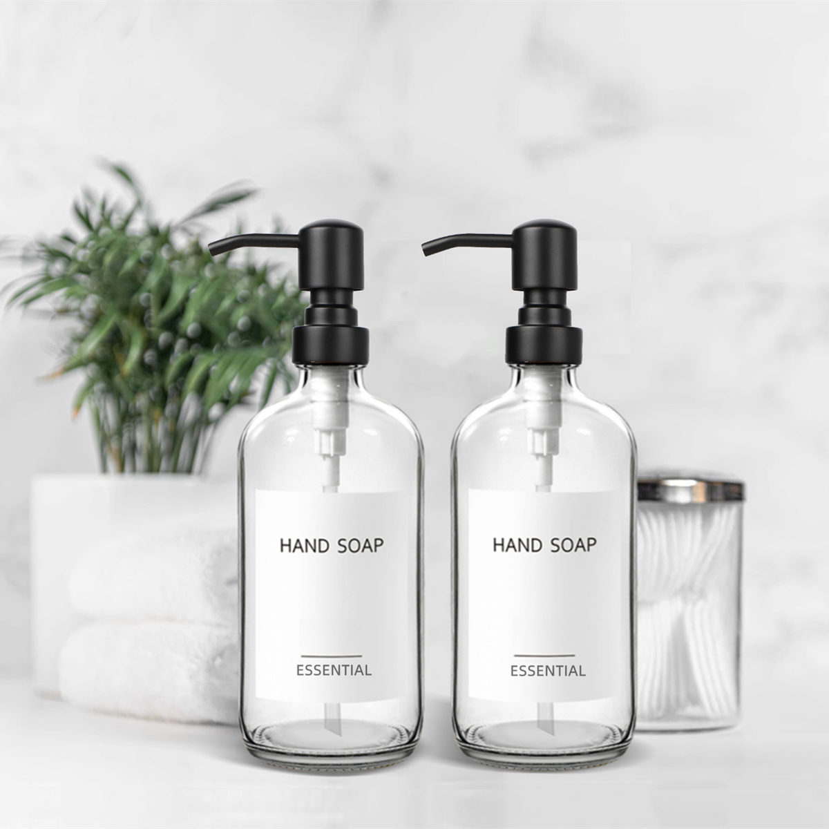 Clear Glass Soap Dispenser Set - Glass Soap Dish reseña y precio