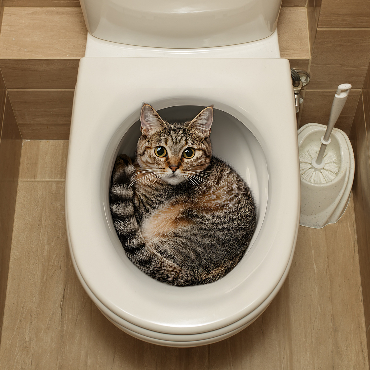 3D Funny Cat Toilet Sticker Ba - Tiny Home Bathroom Kit reseña y precio