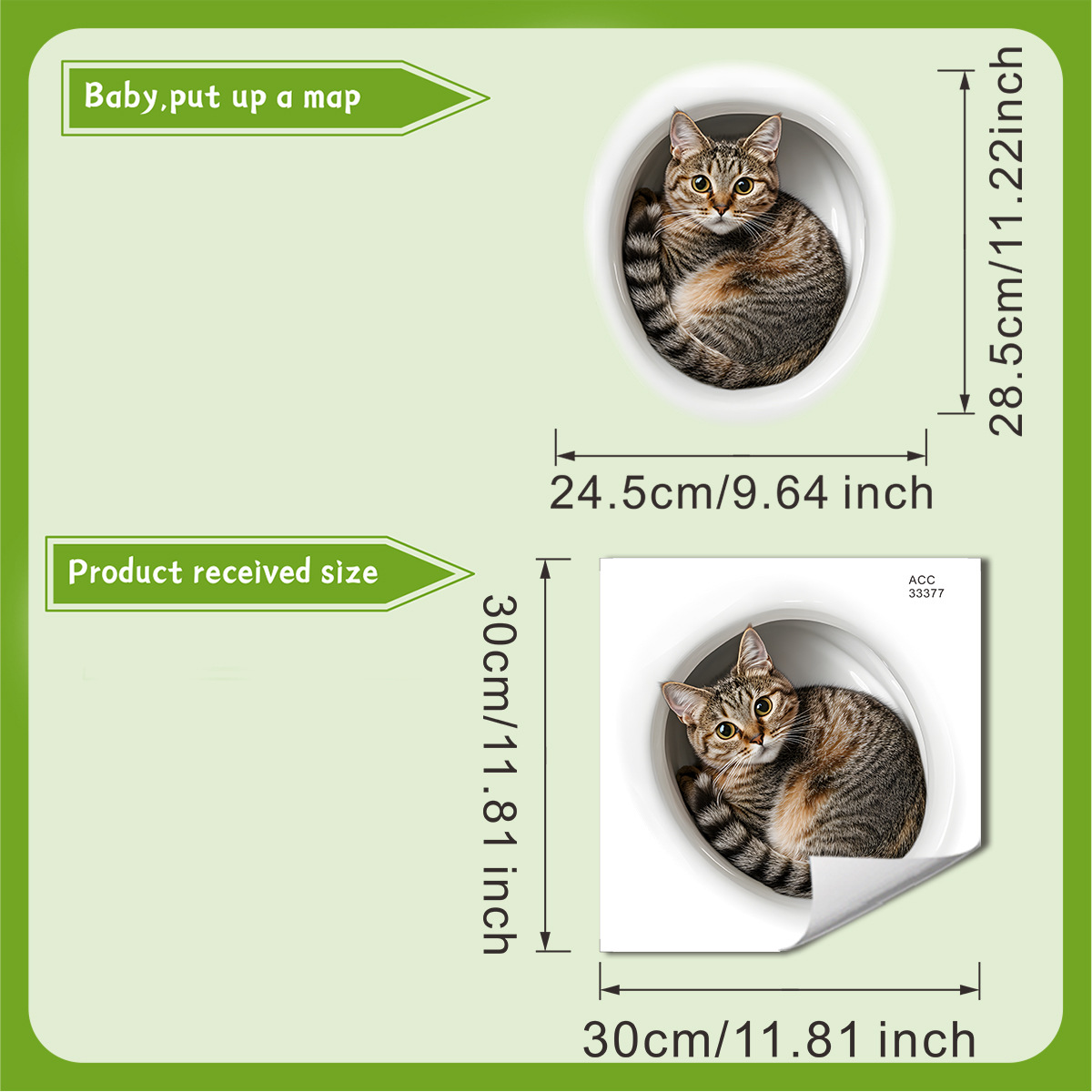 3D Funny Cat Toilet Sticker Ba - Tiny Home Bathroom Kit reseña y precio
