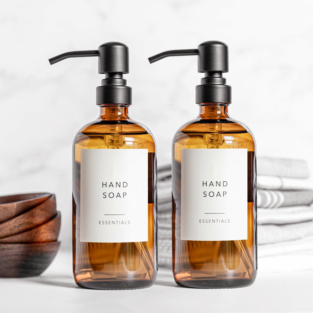 Amber Glass Soap Dispenser wit - Glass Soap Dish reseña y precio