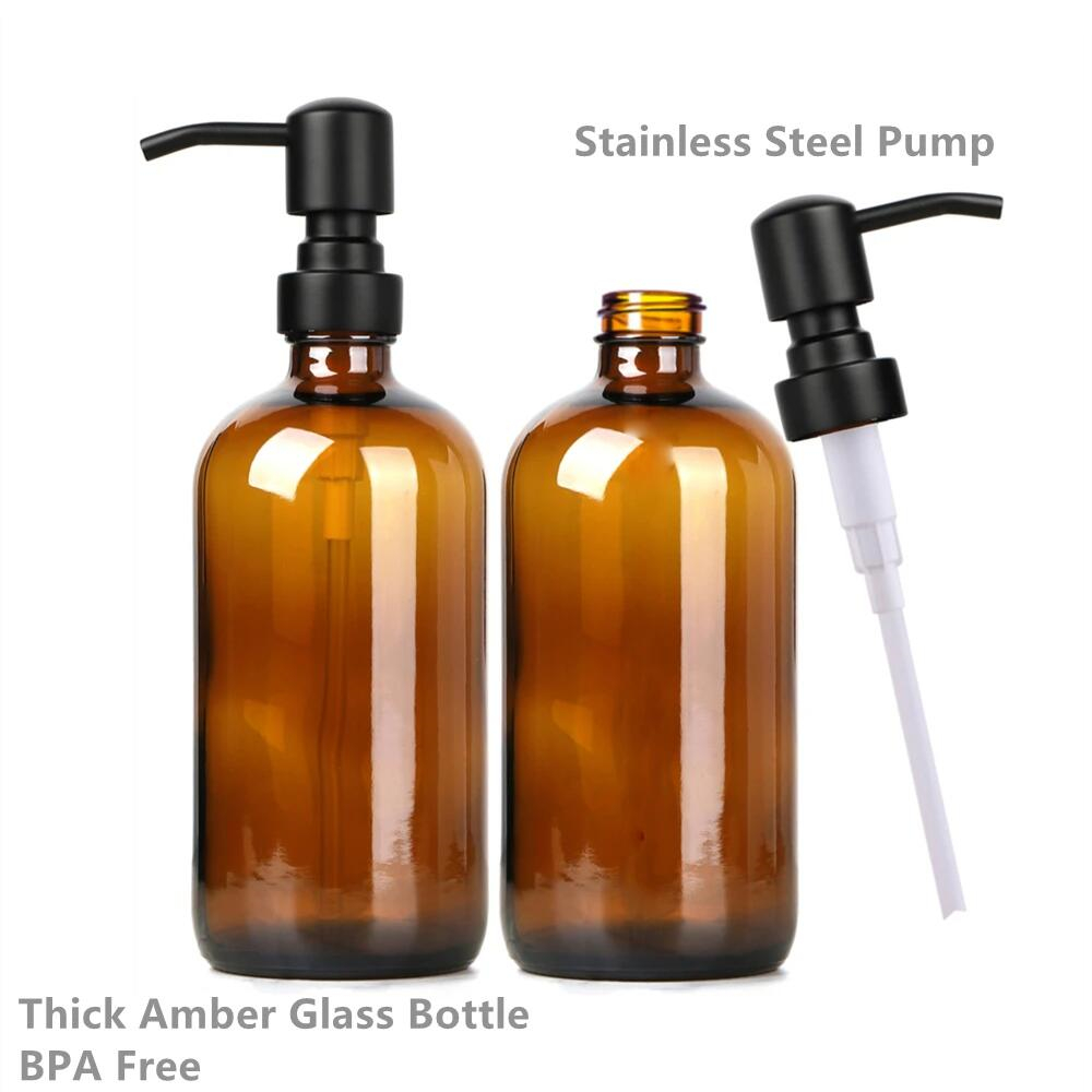 Amber Glass Soap Dispenser wit - Glass Soap Dish reseña y precio