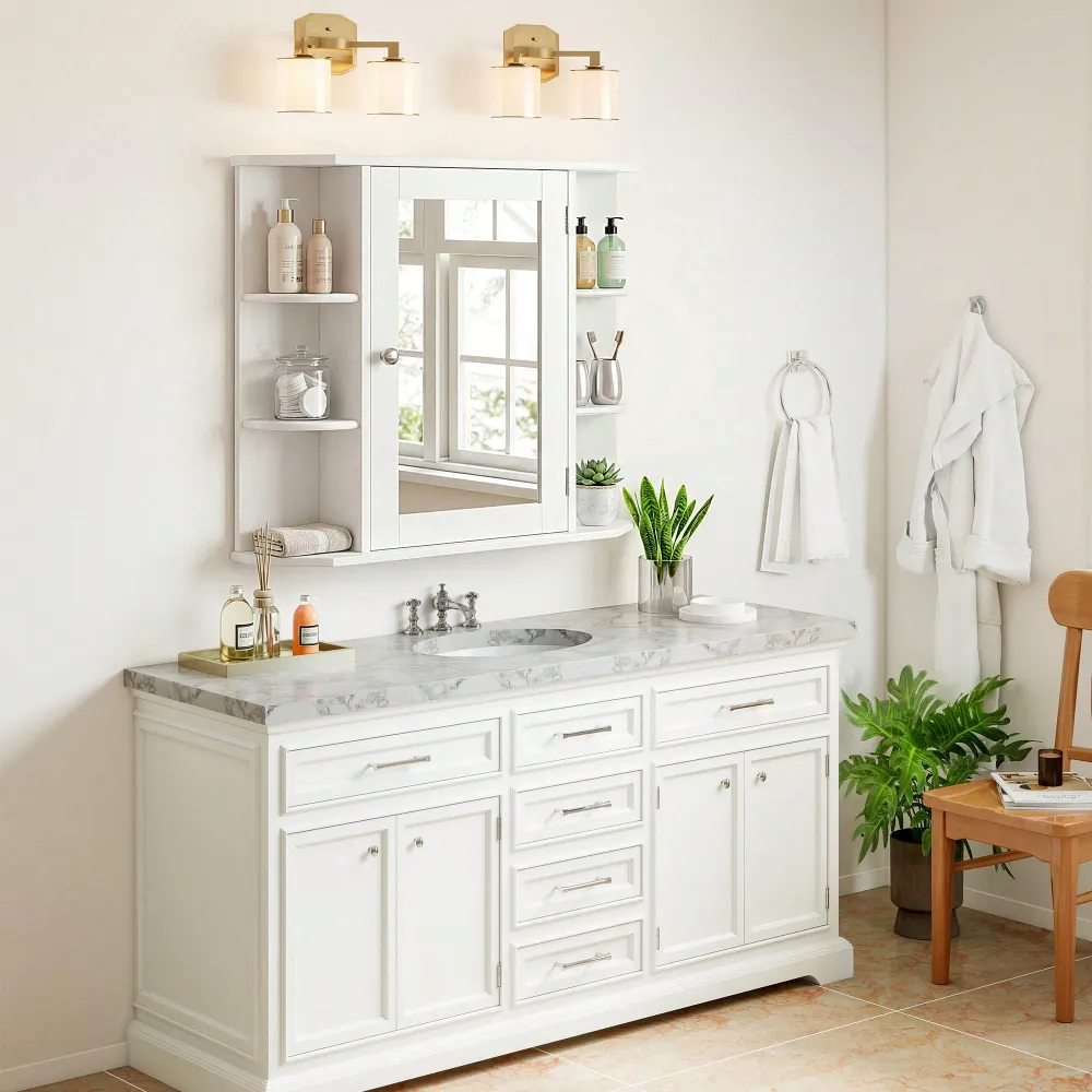Medicine Mirror Cabinet For Ba - Bathroom Cabinet Mirror reseña y precio