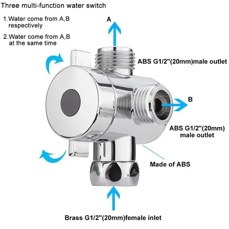 Diverter Valve G1/2 Splitter 2 - Home Bathroom Taps reseña y precio