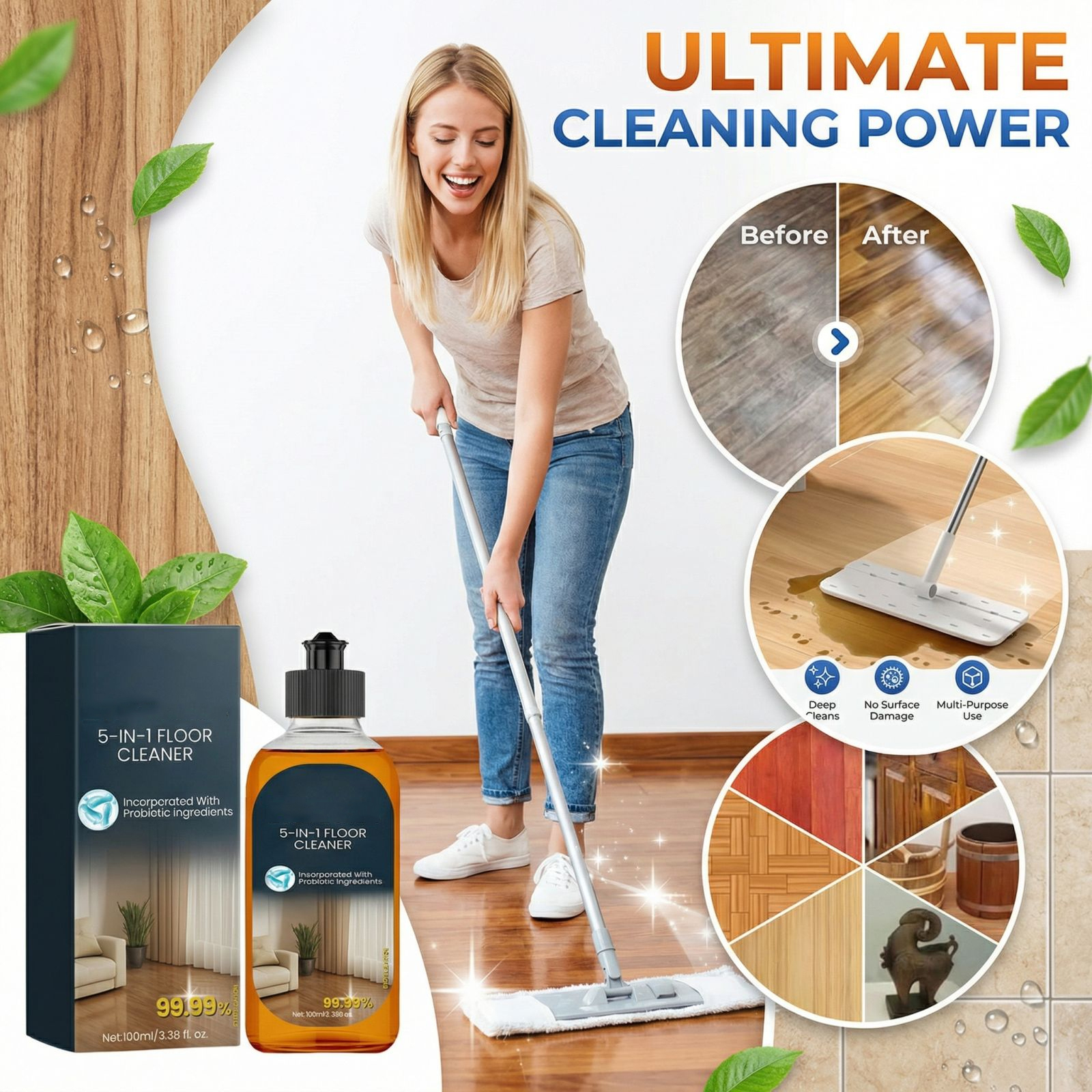 100ml Efficient Cleaning Agent - Home Kitchen Bathroom Cleaning reseña y precio