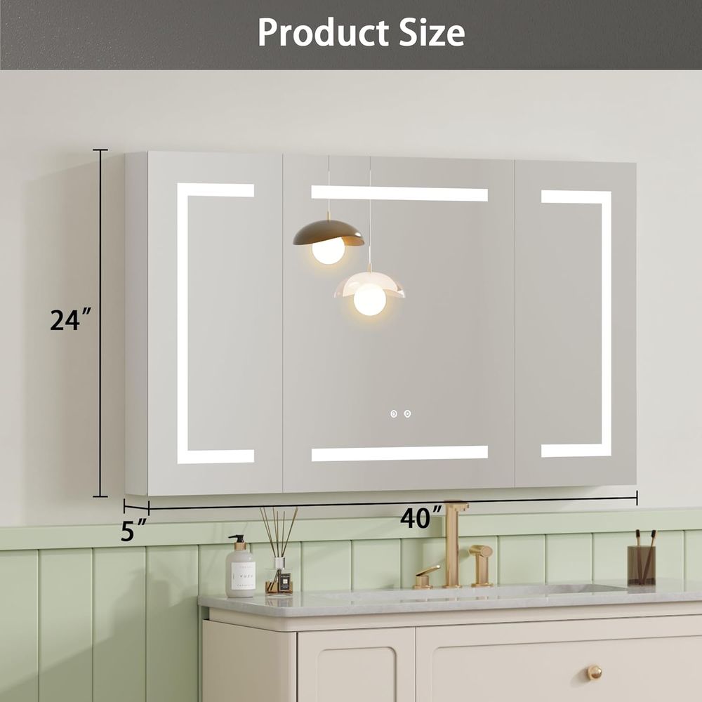 LED Medicine Cabinet with Mirr - Bathroom Cabinet Mirror reseña y precio