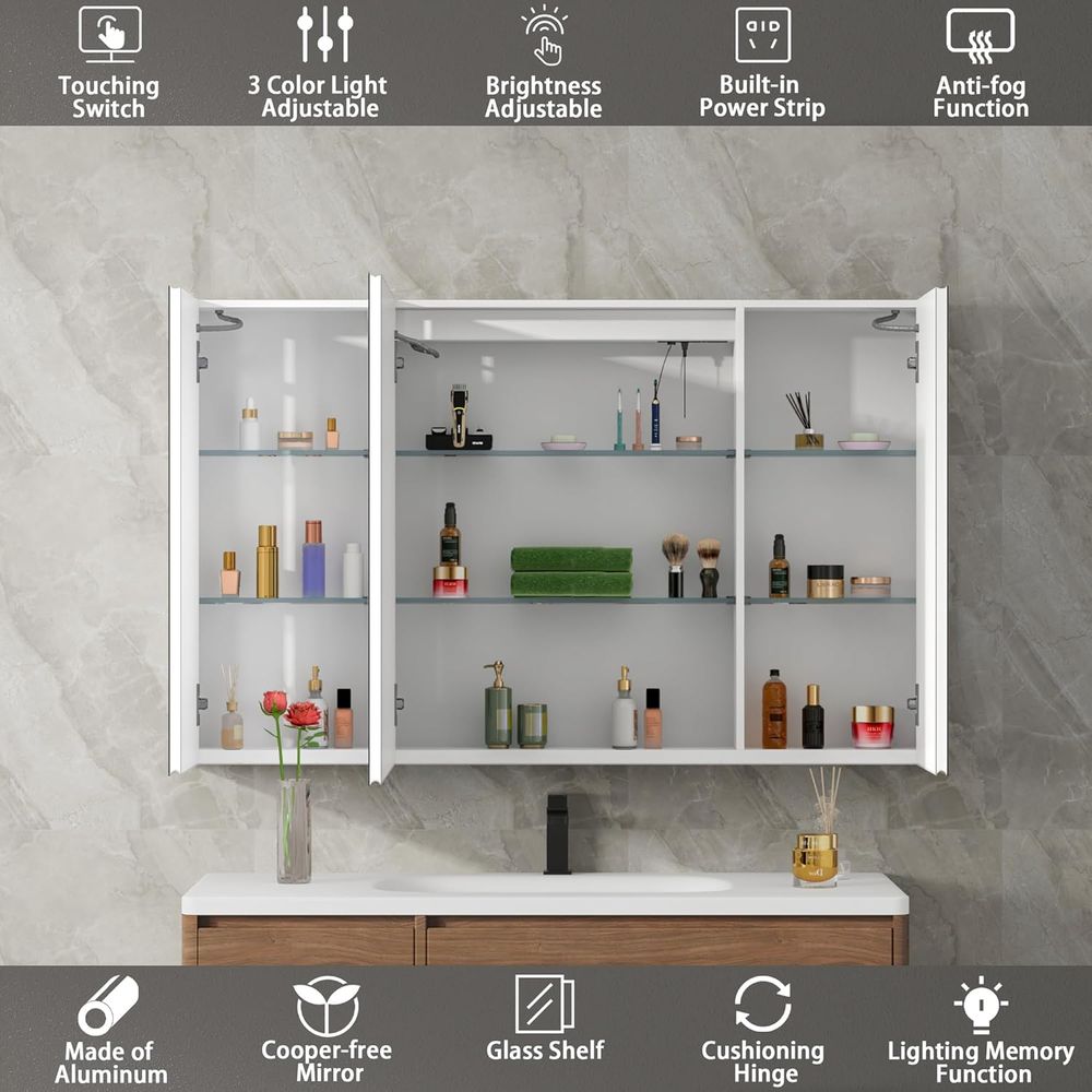LED Medicine Cabinet with Mirr - Bathroom Cabinet Mirror reseña y precio