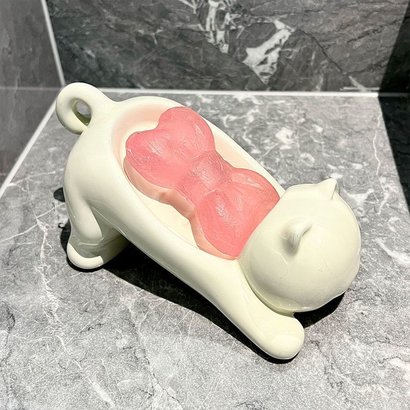 Cute Cat Drain Soap Holder Con - Tiny Home Bathroom Kit reseña y precio