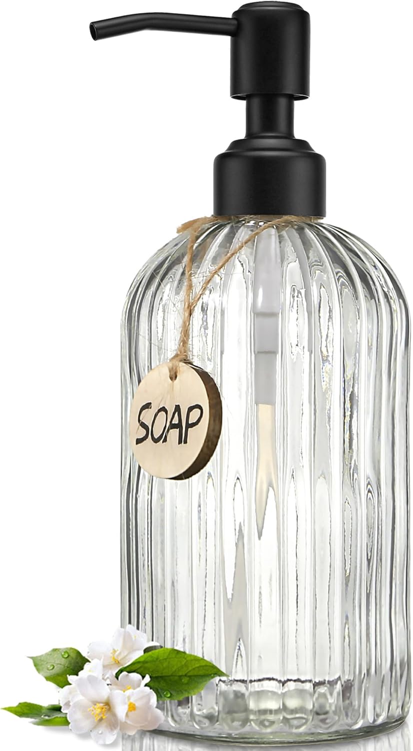 18oz Glass Soap Dispenser with - Glass Soap Dish reseña y precio