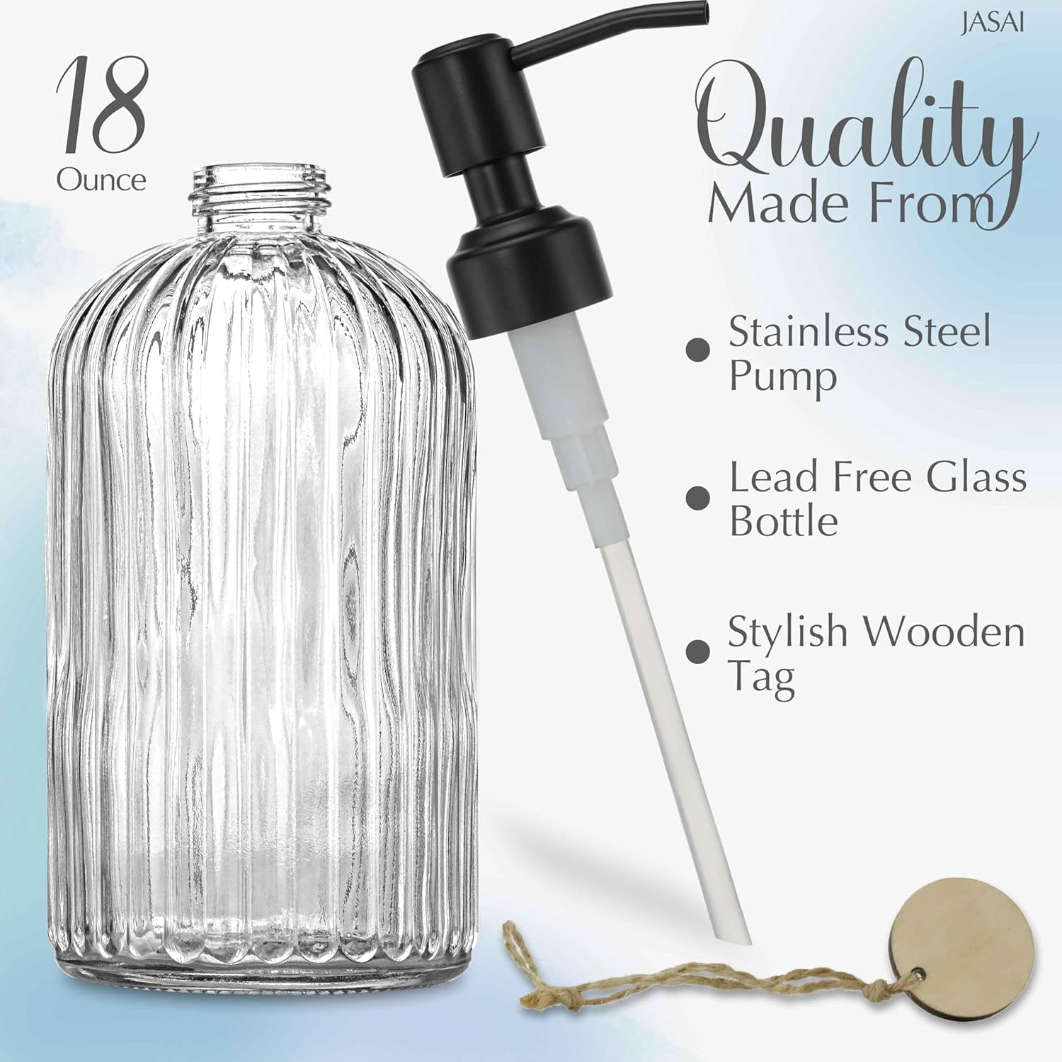 18oz Glass Soap Dispenser with - Glass Soap Dish reseña y precio